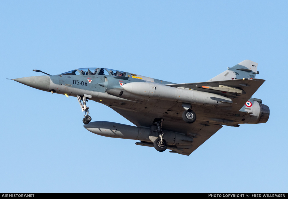 Aircraft Photo of 524 | Dassault Mirage 2000B | France - Air Force | AirHistory.net #446298