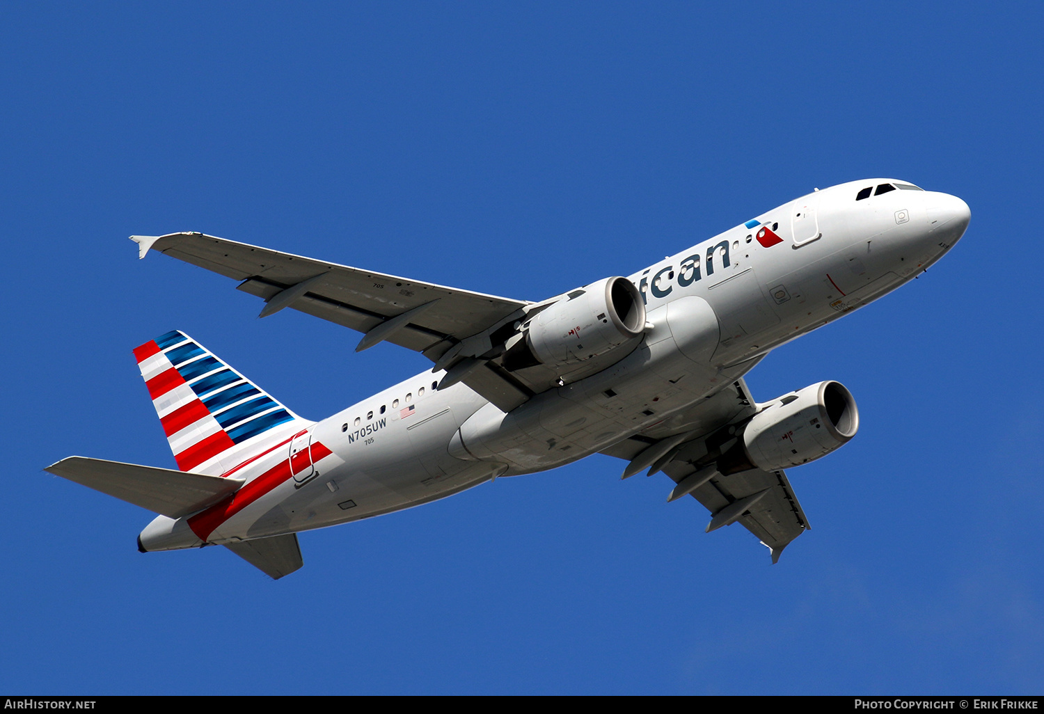 Aircraft Photo of N705UW | Airbus A319-112 | American Airlines | AirHistory.net #446320