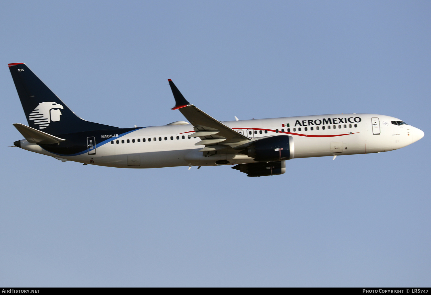 Aircraft Photo of N105JS | Boeing 737-8 Max 8 | AeroMéxico | AirHistory.net #446481