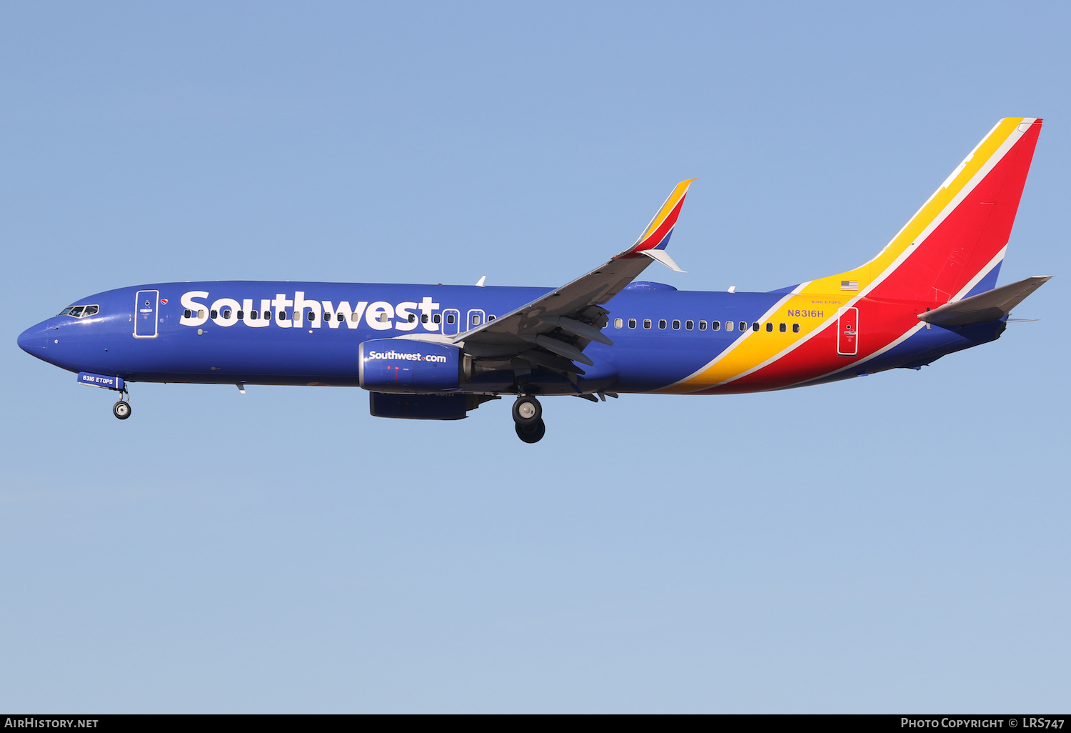 Aircraft Photo of N8316H | Boeing 737-8H4 | Southwest Airlines | AirHistory.net #446502