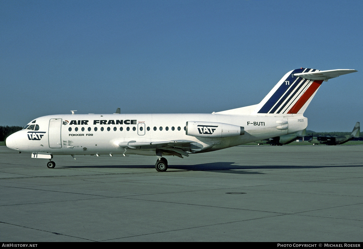 Aircraft Photo of F-BUTI | Fokker F28-1000 Fellowship | Air France | AirHistory.net #446600