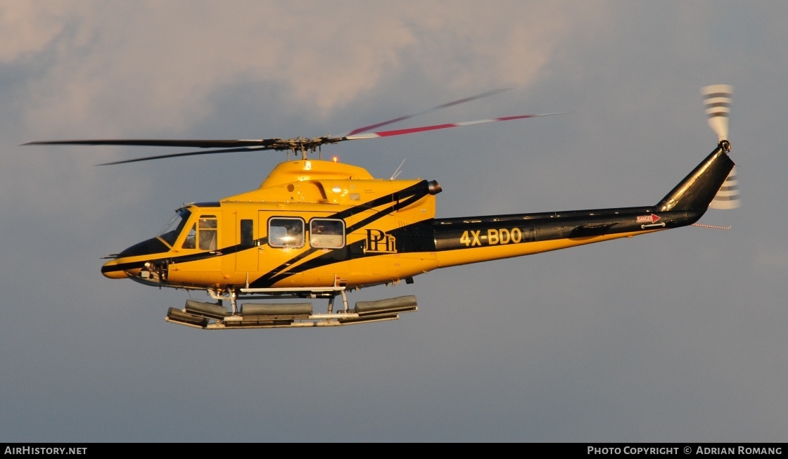 Aircraft Photo of 4X-BDO | Bell 412 | Lahak Aviation | PHI - Petroleum Helicopters International | AirHistory.net #446816