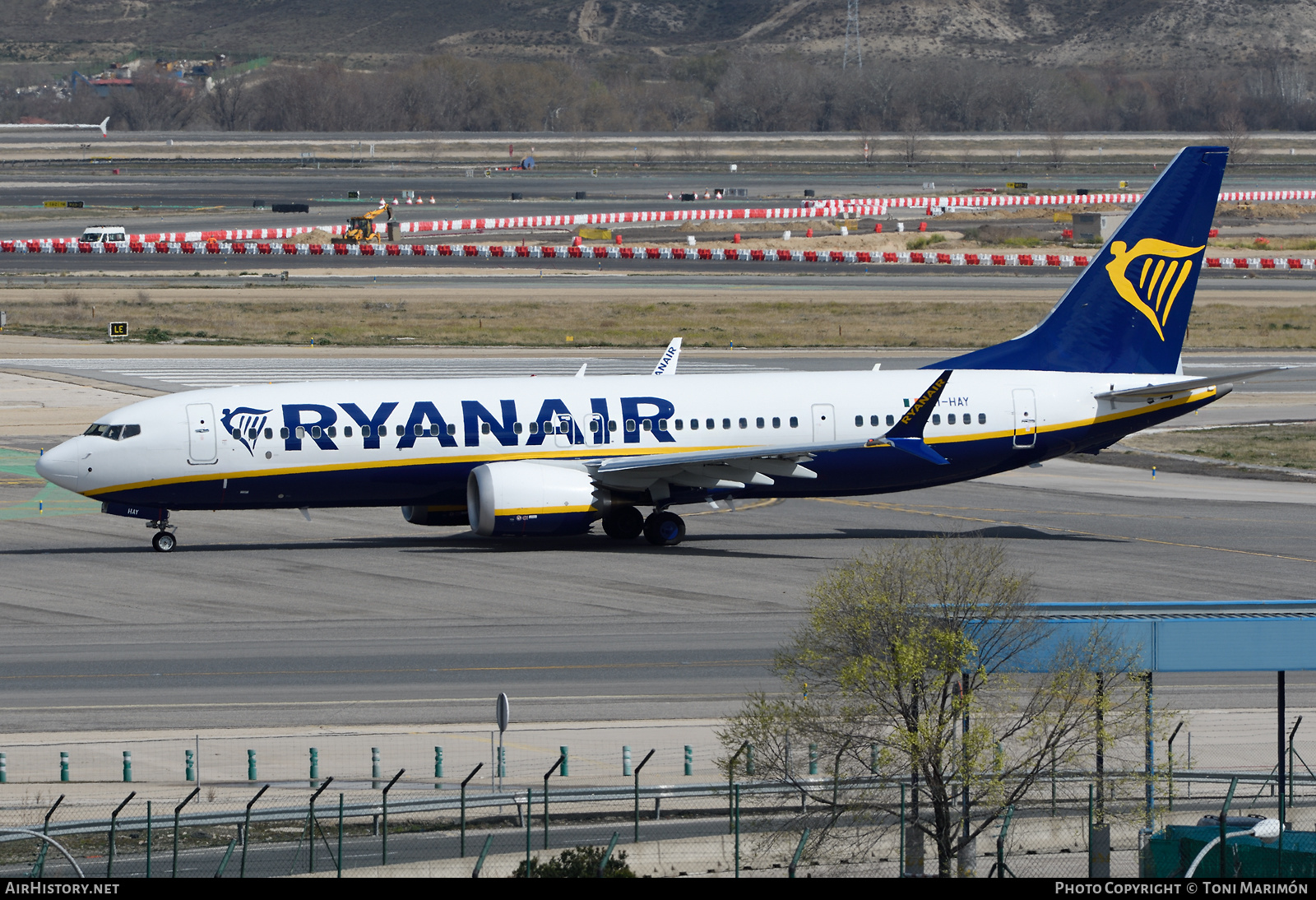 Aircraft Photo of EI-HAY | Boeing 737-8200 Max 200 | Ryanair | AirHistory.net #446914