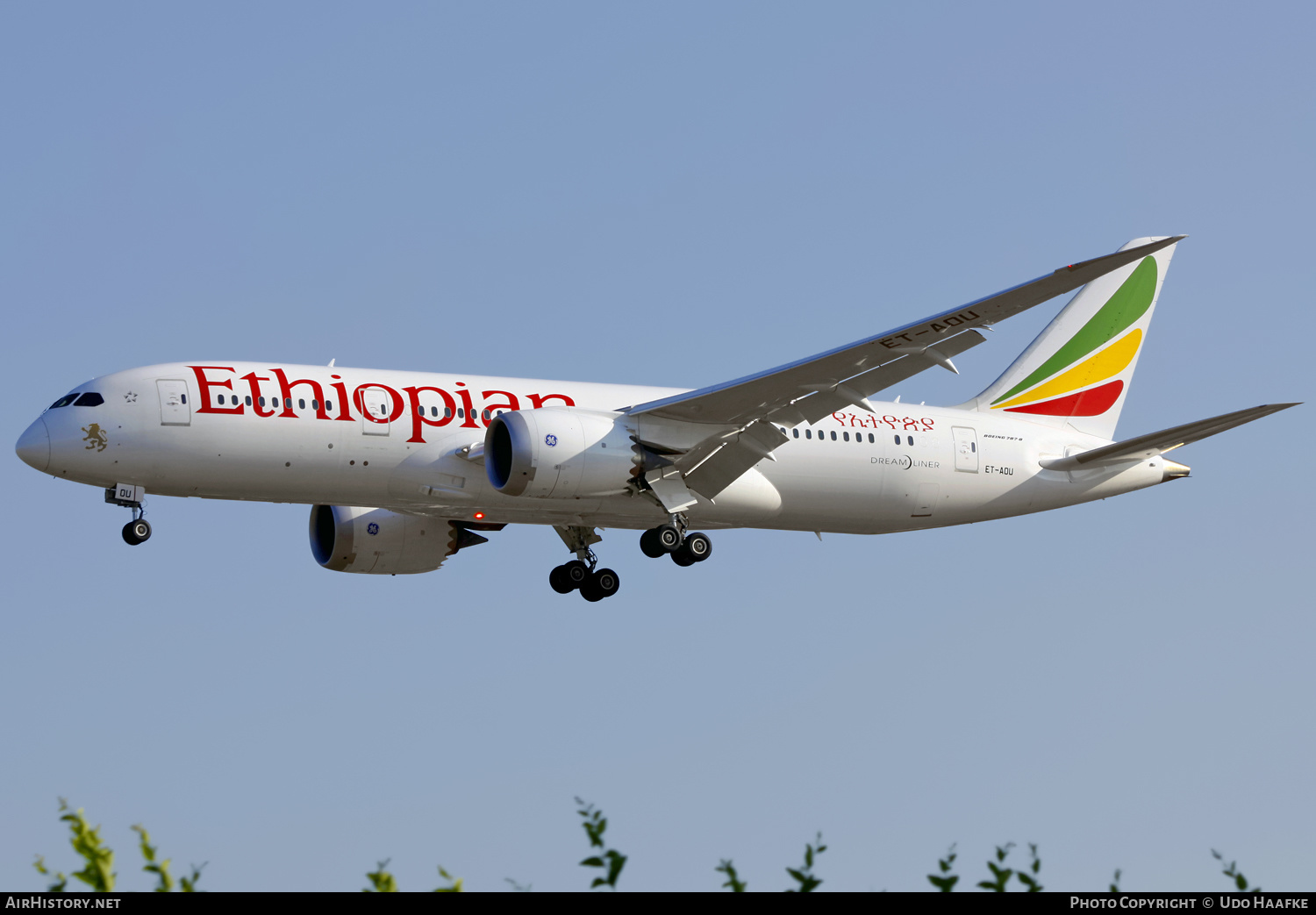 Aircraft Photo of ET-AOU | Boeing 787-8 Dreamliner | Ethiopian Airlines | AirHistory.net #447030