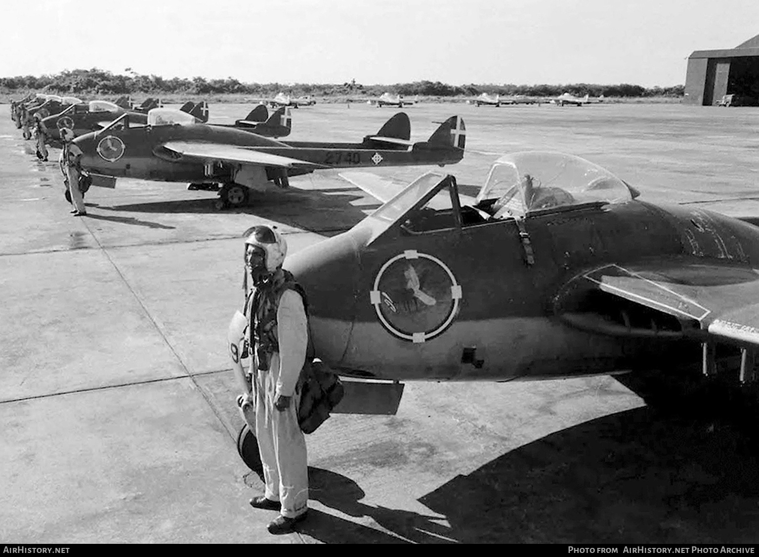 Aircraft Photo of 2740 | De Havilland D.H. 100 Vampire FB50 | Dominican Republic - Air Force | AirHistory.net #447050