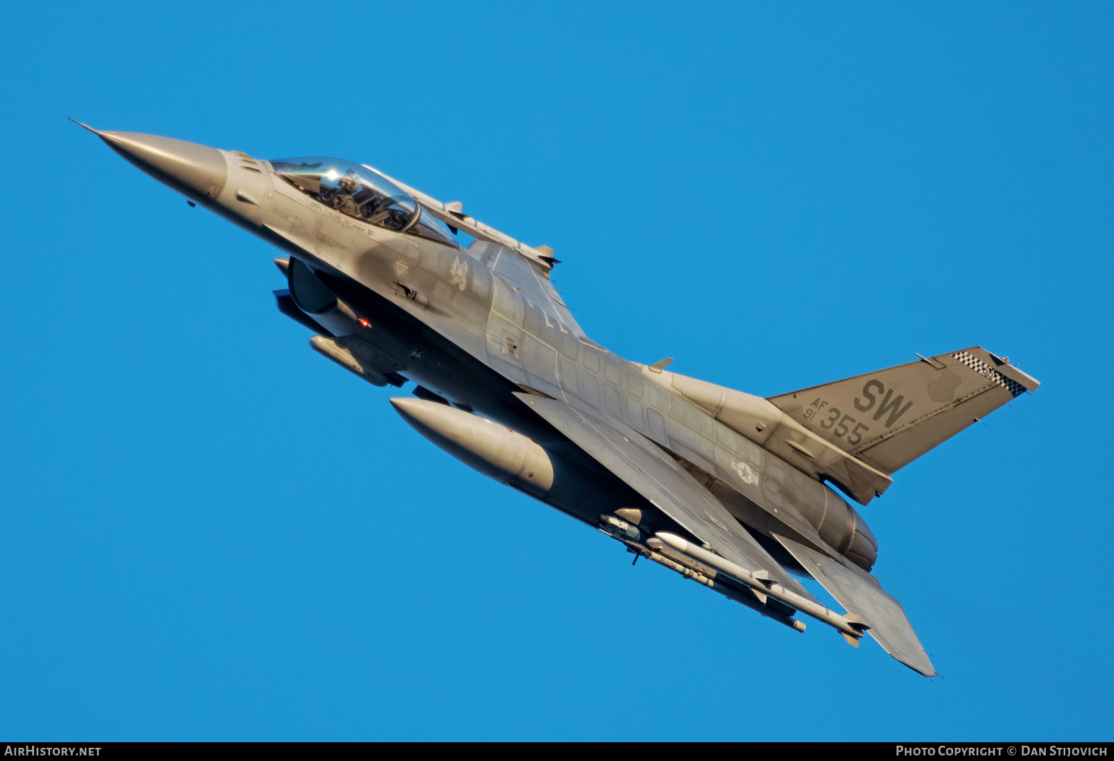 Aircraft Photo of 91-0355 / AF91-355 | General Dynamics F-16CM Fighting Falcon | USA - Air Force | AirHistory.net #447156