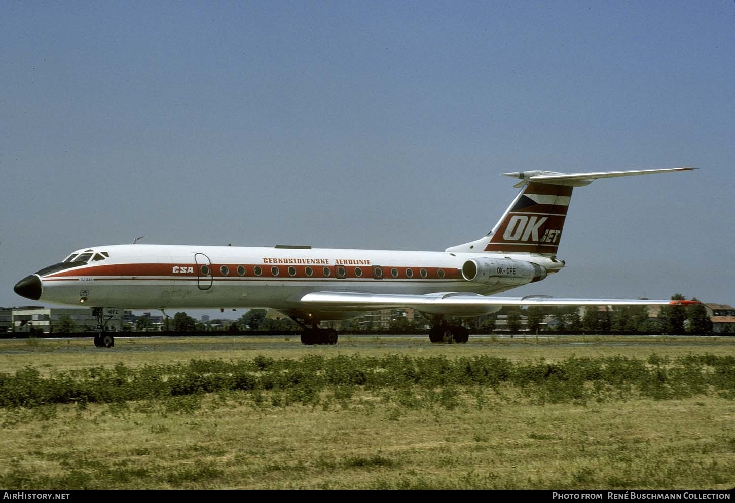 Aircraft Photo of OK-CFE | Tupolev Tu-134A | ČSA - Československé Aerolinie - Czechoslovak Airlines | AirHistory.net #447169