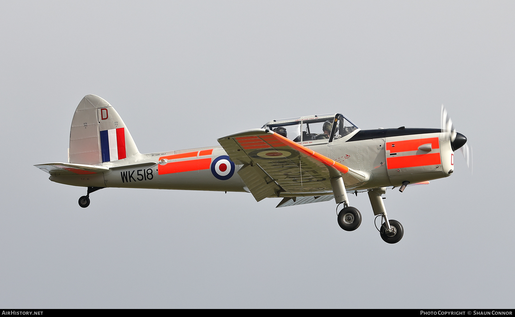 Aircraft Photo of WK518 | De Havilland DHC-1 Chipmunk T10 | UK - Air Force | AirHistory.net #447268