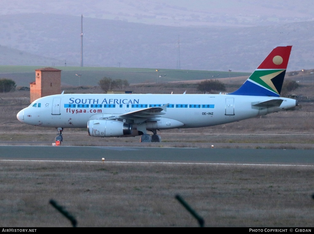 Aircraft Photo of OE-INZ | Airbus A319-131 | South African Airways | AirHistory.net #447270