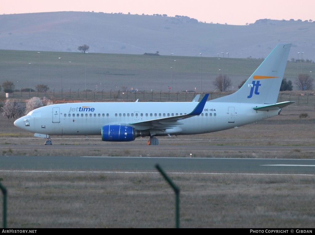 Aircraft Photo of OE-IOA | Boeing 737-7Q8 | Jettime | AirHistory.net #447278