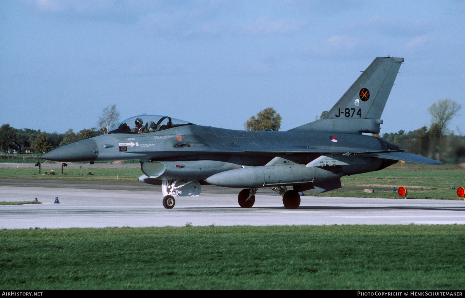 Aircraft Photo of J-874 | General Dynamics F-16A Fighting Falcon | Netherlands - Air Force | AirHistory.net #447296