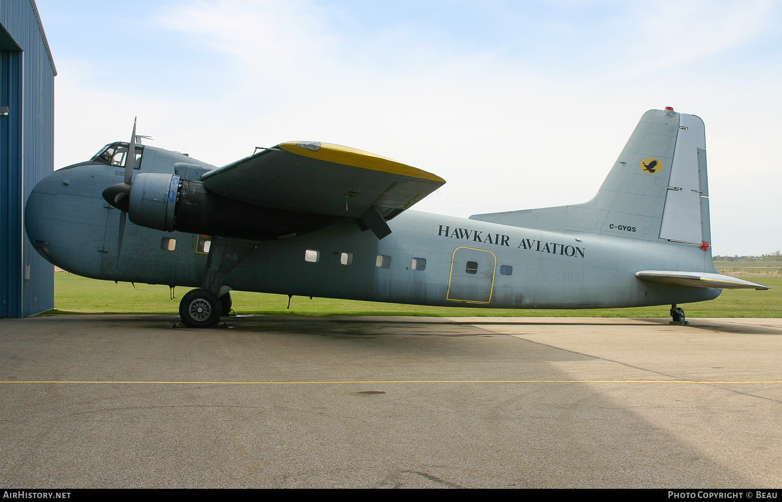 Aircraft Photo of C-GYQS | Bristol 170 Freighter Mk31M | Hawkair Aviation Services | AirHistory.net #447308