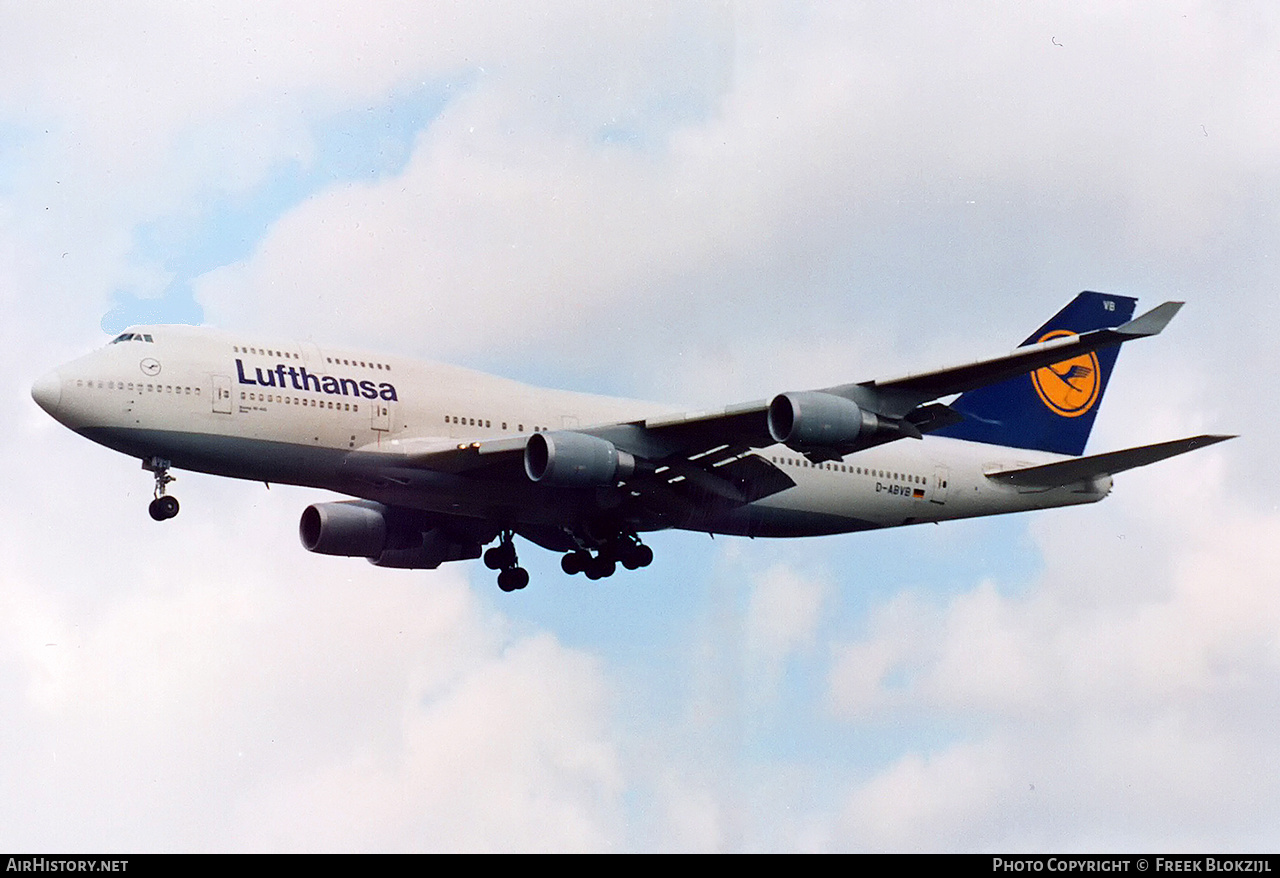 Aircraft Photo of D-ABVB | Boeing 747-430 | Lufthansa | AirHistory.net #447378