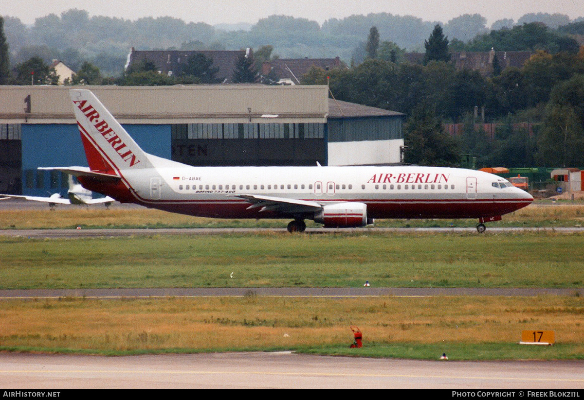 Aircraft Photo of D-ABAE | Boeing 737-46J | Air Berlin | AirHistory.net #447538