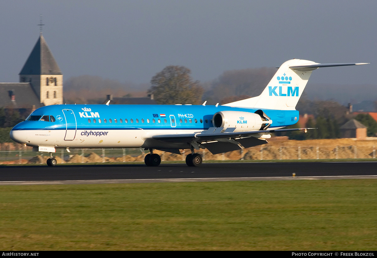 Aircraft Photo of PH-KZD | Fokker 70 (F28-0070) | KLM Cityhopper | AirHistory.net #447628