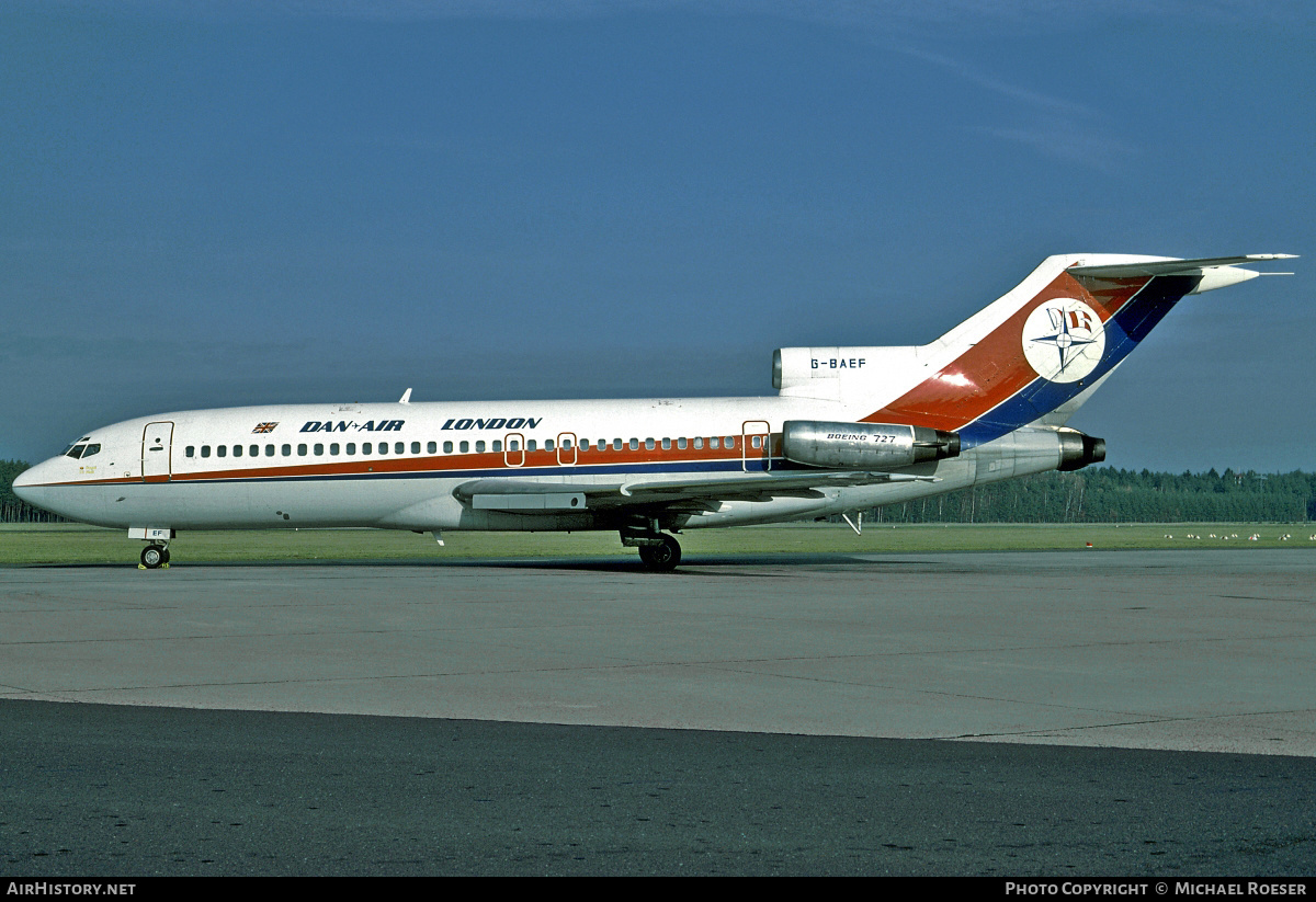 Aircraft Photo of G-BAEF | Boeing 727-46 | Dan-Air London | AirHistory.net #447695