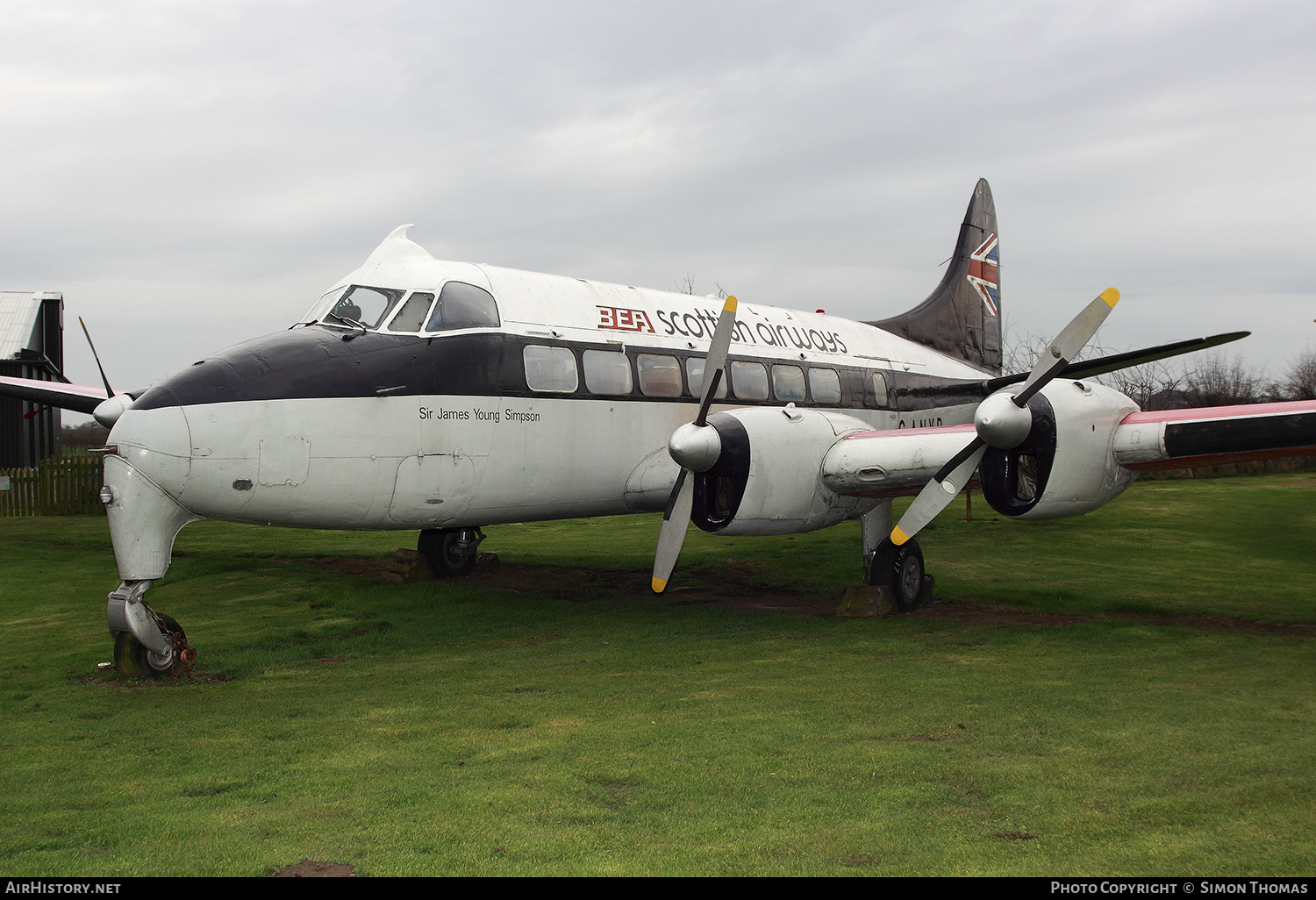 Aircraft Photo of G-ANXB | De Havilland D.H. 114 Heron 1B | BEA Scottish Airways - British European Airways | AirHistory.net #447764