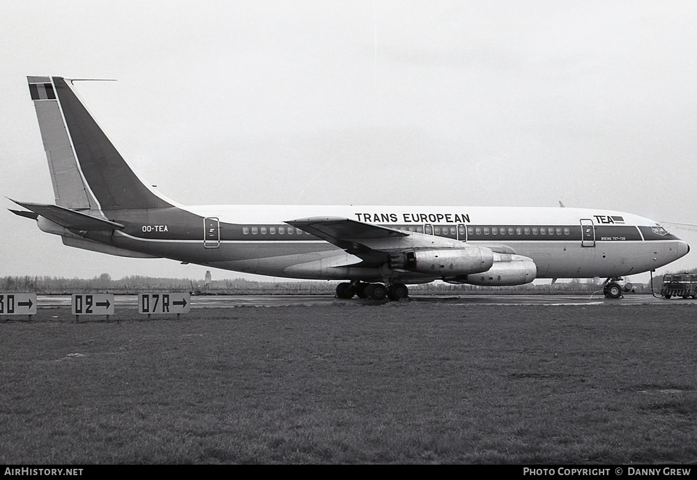 Aircraft Photo of OO-TEA | Boeing 720-025 | TEA - Trans European Airways | AirHistory.net #448005