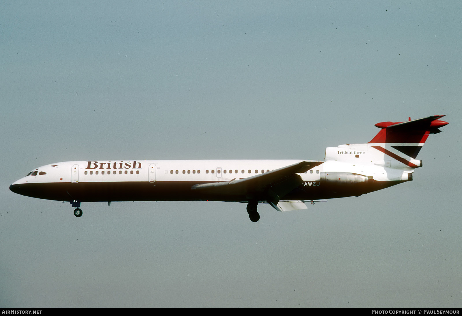 Aircraft Photo of G-AWZJ | Hawker Siddeley HS-121 Trident 3B | British Airways | AirHistory.net #448053