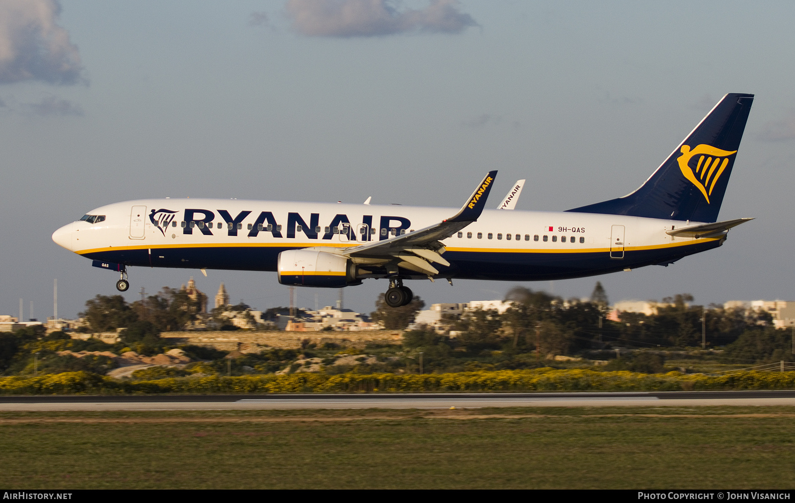 Aircraft Photo of 9H-QAS | Boeing 737-8AS | Ryanair | AirHistory.net #448361