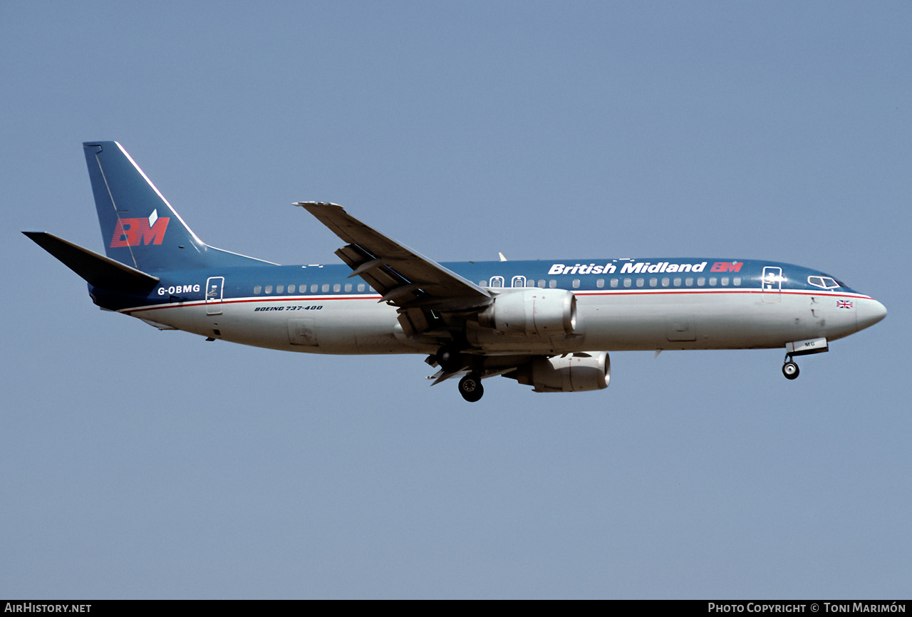 Aircraft Photo of G-OBMG | Boeing 737-4Y0 | British Midland Airways - BMA | AirHistory.net #448406