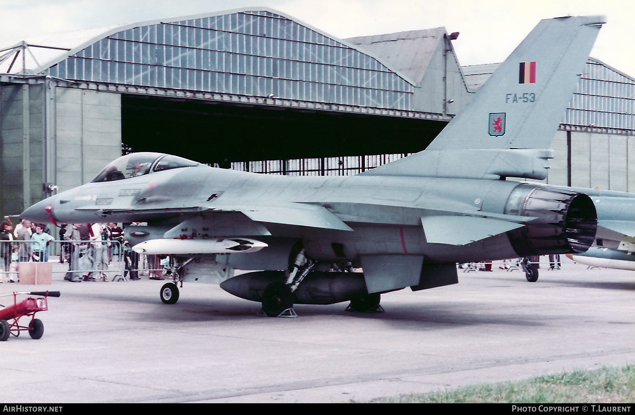 Aircraft Photo of FA53 | General Dynamics F-16A Fighting Falcon | Belgium - Air Force | AirHistory.net #448543