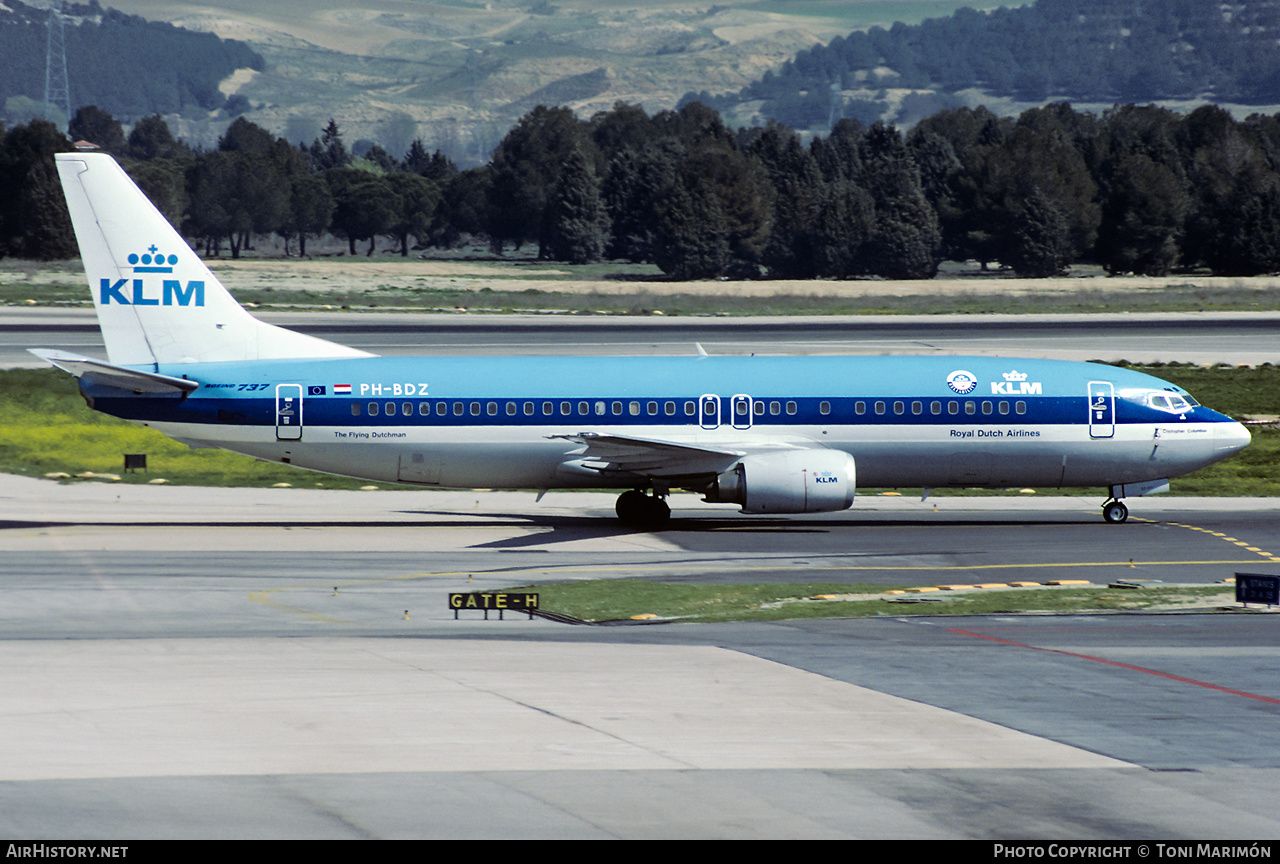 Aircraft Photo of PH-BDZ | Boeing 737-406 | KLM - Royal Dutch Airlines | AirHistory.net #448565