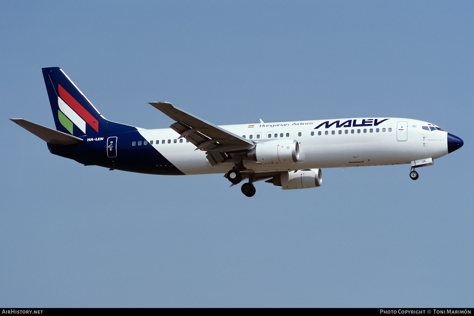 Aircraft Photo of HA-LEN | Boeing 737-4Y0 | Malév - Hungarian Airlines | AirHistory.net #448578