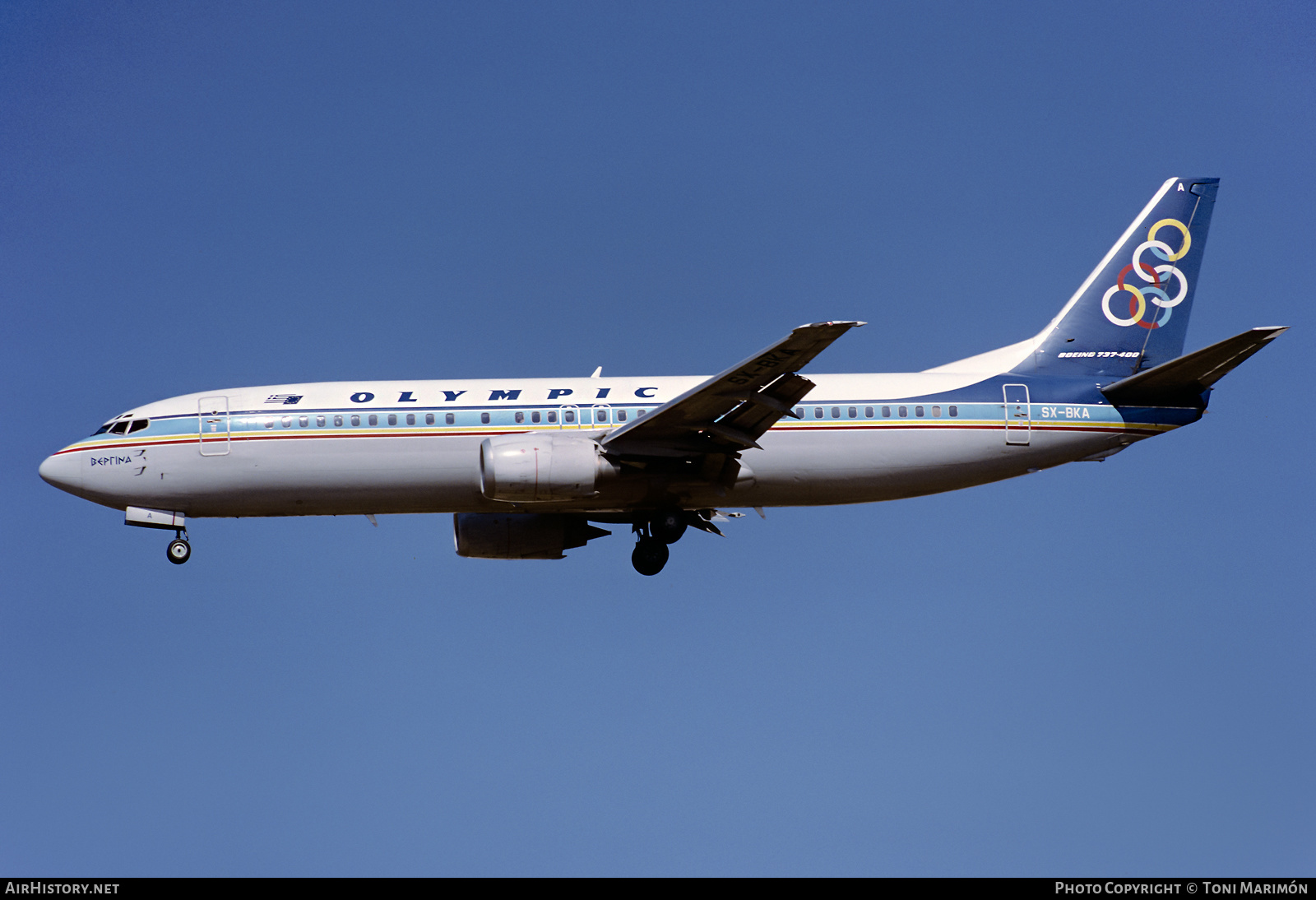 Aircraft Photo of SX-BKA | Boeing 737-484 | Olympic | AirHistory.net #448622