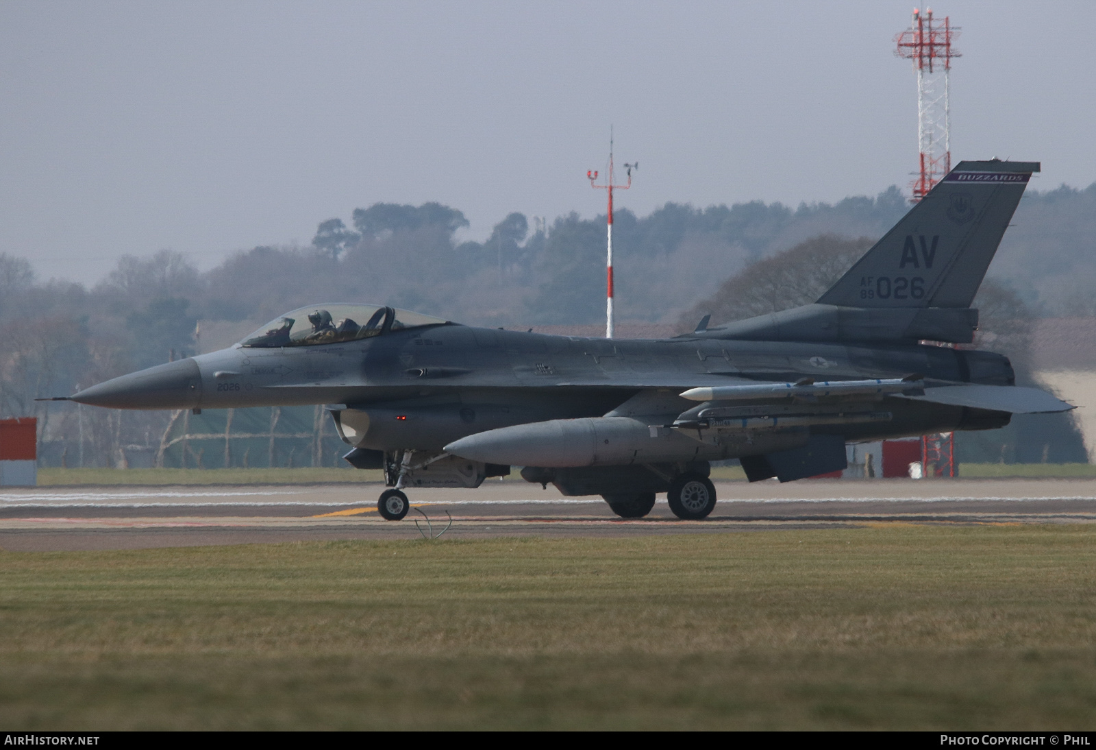 Aircraft Photo of 89-2026 / AF89-026 | Lockheed Martin F-16CM Fighting Falcon | USA - Air Force | AirHistory.net #448663