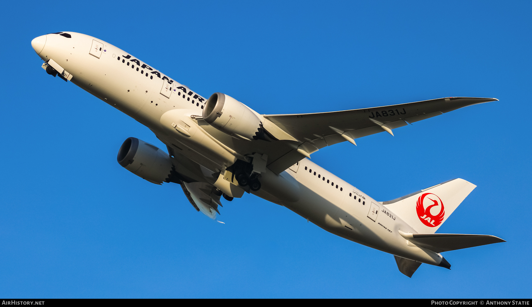 Aircraft Photo of JA831J | Boeing 787-8 Dreamliner | Japan Airlines - JAL | AirHistory.net #448933