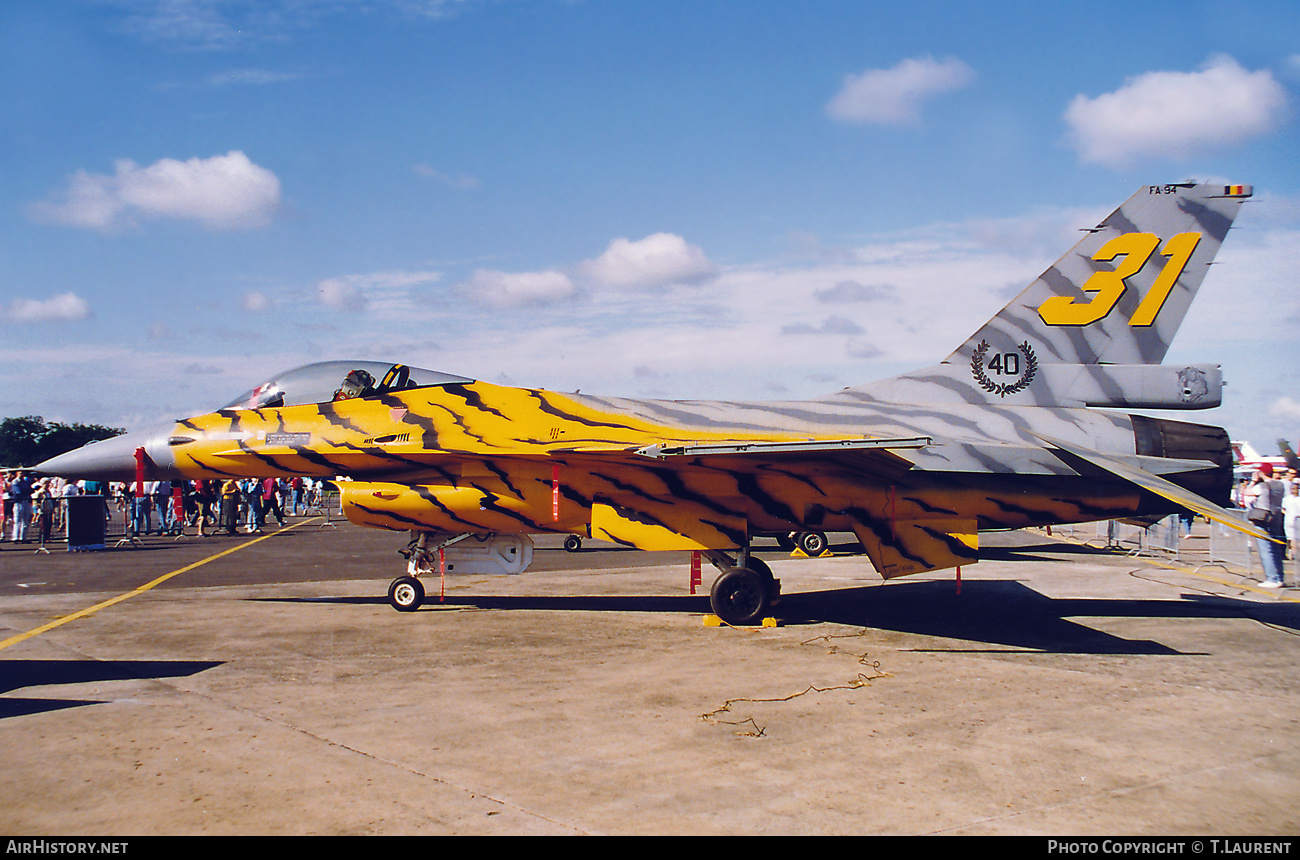 Aircraft Photo of FA-94 | General Dynamics F-16A Fighting Falcon | Belgium - Air Force | AirHistory.net #449134