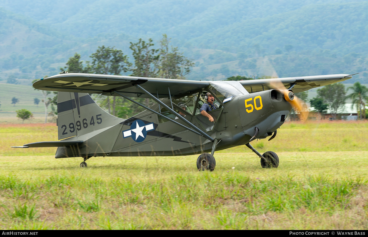 Aircraft Photo of VH-CRO / 299645 | Stinson L-5B Sentinel | USA - Air Force | AirHistory.net #449247