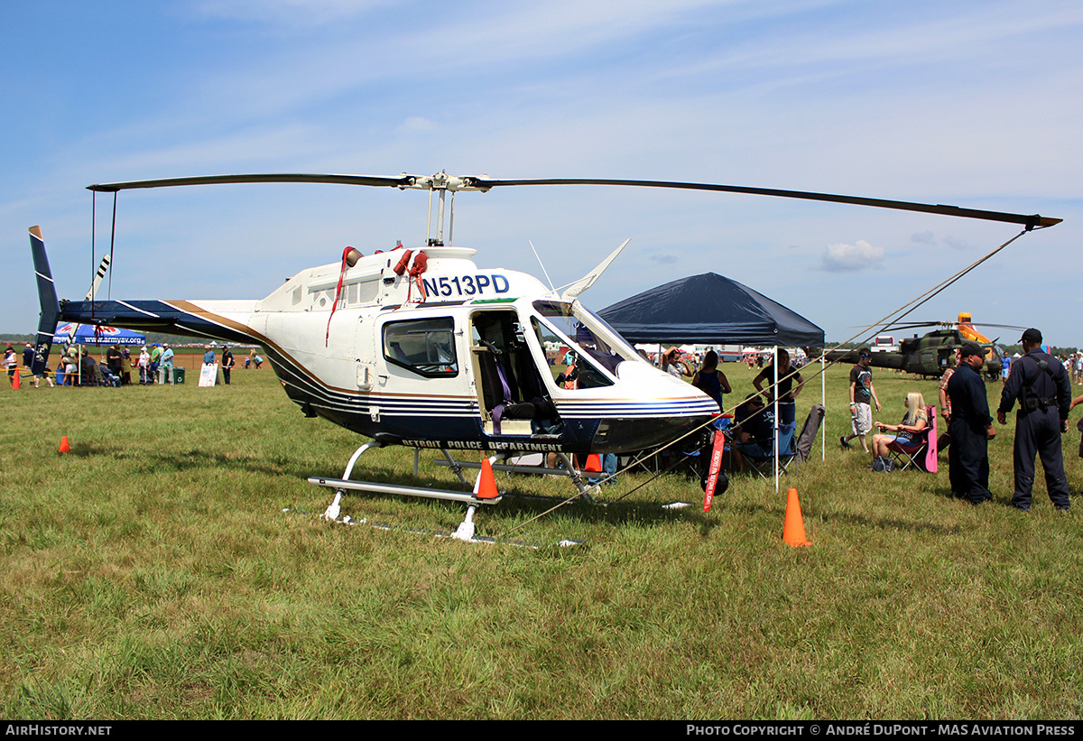 Aircraft Photo of N513PD | Bell OH-58C Kiowa (206A-1) | Detroit Police Department | AirHistory.net #449462