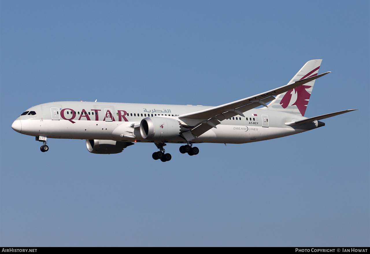 Aircraft Photo of A7-BCY | Boeing 787-8 Dreamliner | Qatar Airways | AirHistory.net #449514