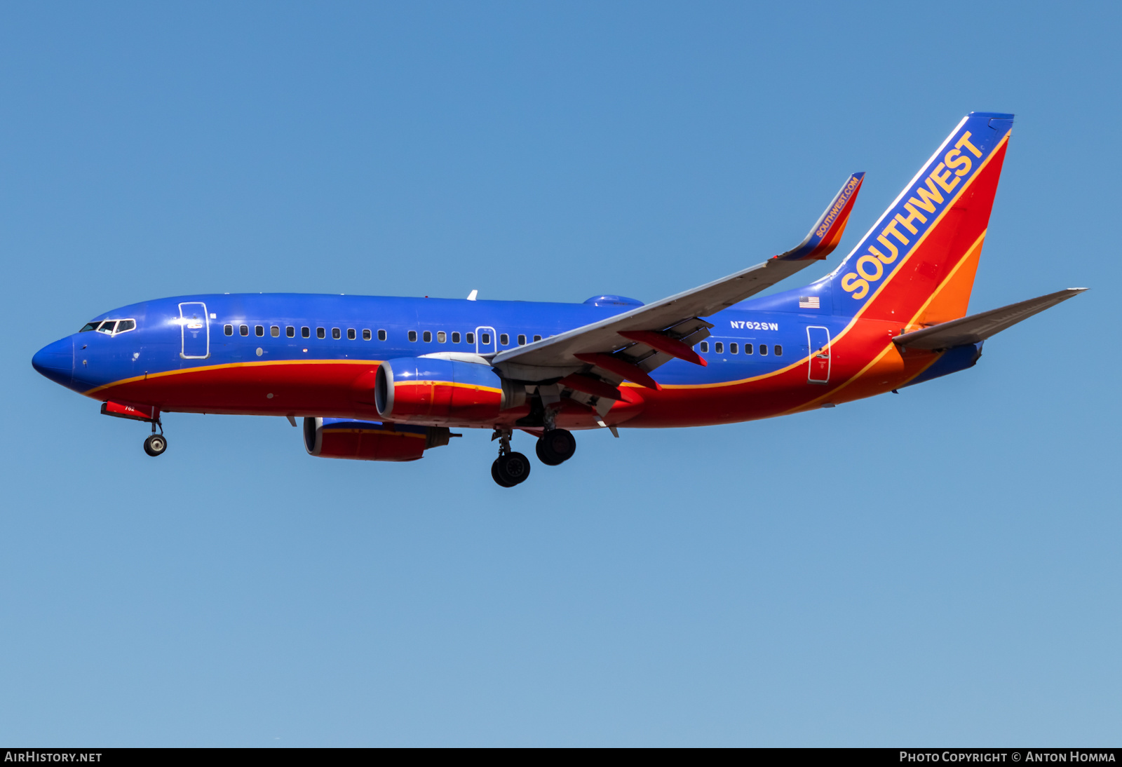 Aircraft Photo of N762SW | Boeing 737-7H4 | Southwest Airlines | AirHistory.net #449952