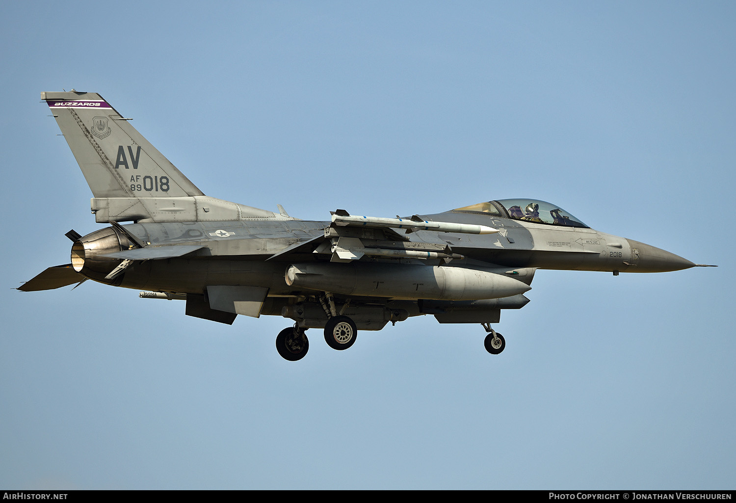 Aircraft Photo of 89-2018 / AF89-018 | Lockheed Martin F-16CM Fighting Falcon | USA - Air Force | AirHistory.net #450063
