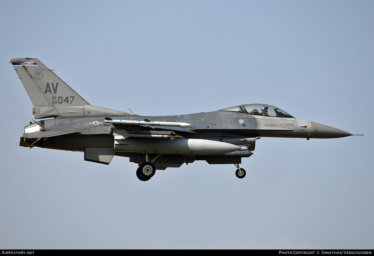 Aircraft Photo of 89-2047 / AF89-047 | General Dynamics F-16CM Fighting Falcon | USA - Air Force | AirHistory.net #450081