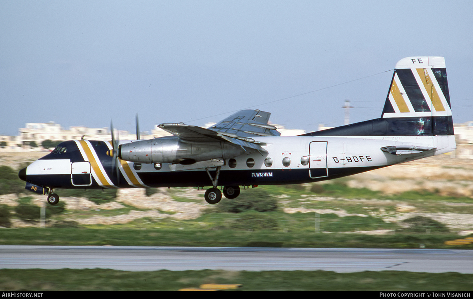 Aircraft Photo of G-BDFE | Handley Page HPR-7 Herald 206 | Tunisavia | AirHistory.net #450148