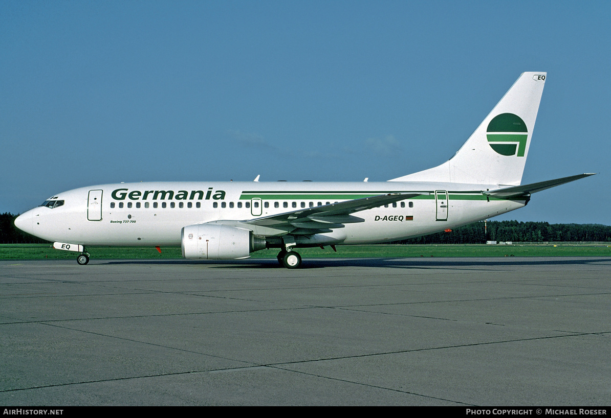 Aircraft Photo of D-AGEQ | Boeing 737-75B | Germania | AirHistory.net #450191