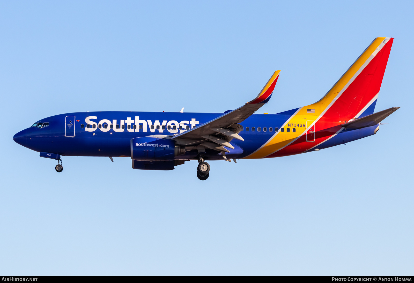 Aircraft Photo of N734SA | Boeing 737-7H4 | Southwest Airlines | AirHistory.net #450354