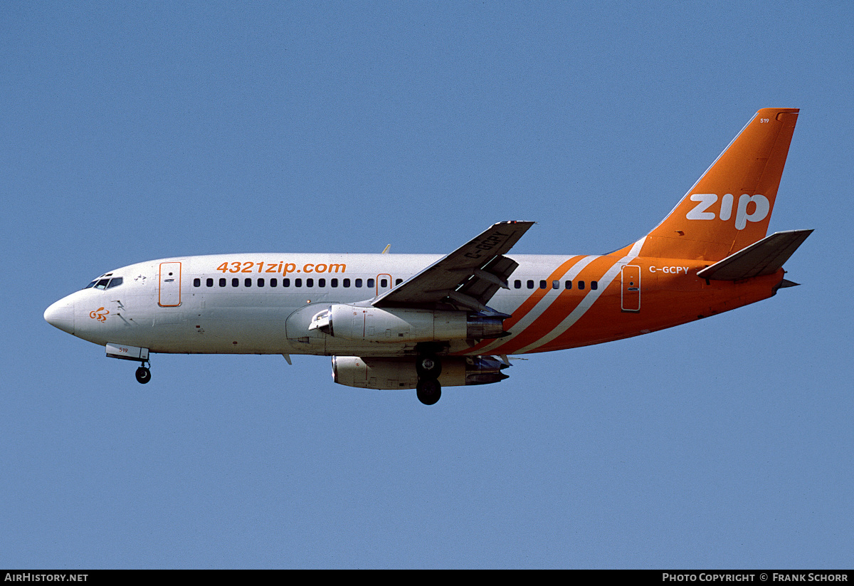 Aircraft Photo of C-GCPY | Boeing 737-217/Adv | Zip Air | AirHistory.net #450355