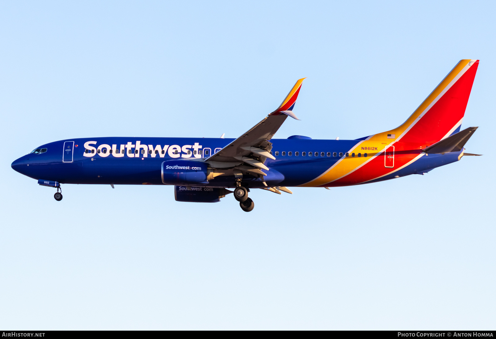 Aircraft Photo of N8612K | Boeing 737-8H4 | Southwest Airlines | AirHistory.net #450356