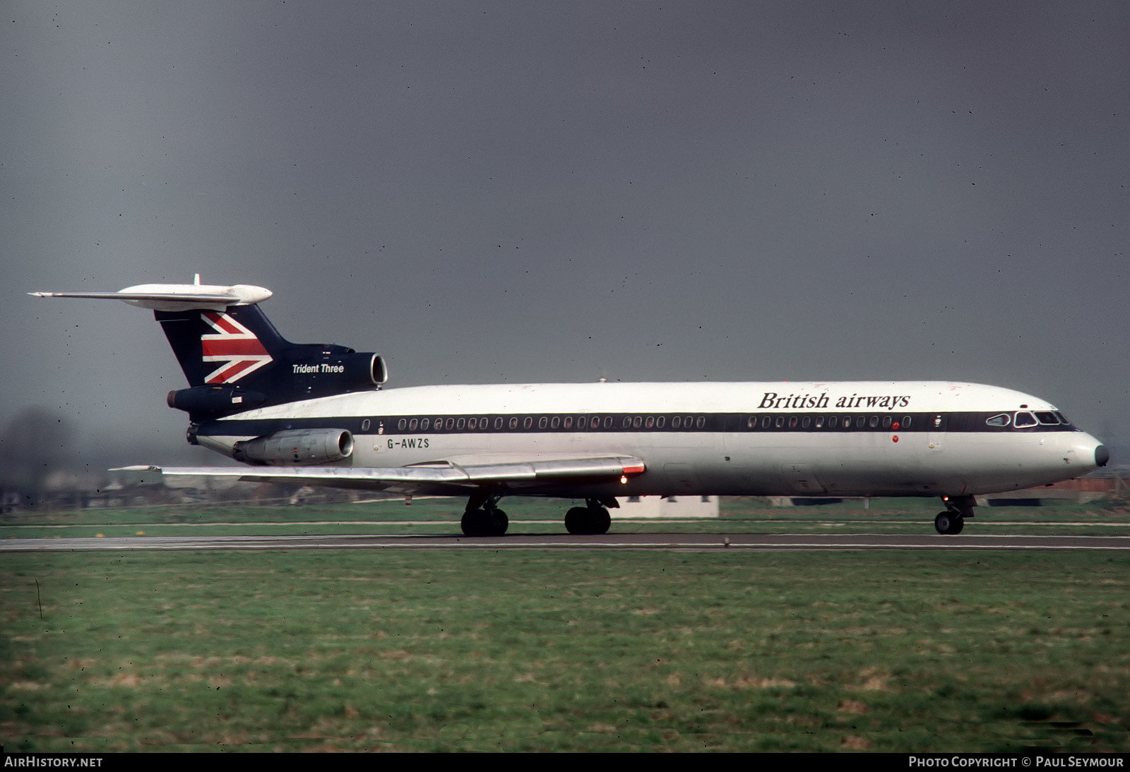 Aircraft Photo of G-AWZS | Hawker Siddeley HS-121 Trident 3B | British Airways | AirHistory.net #450424