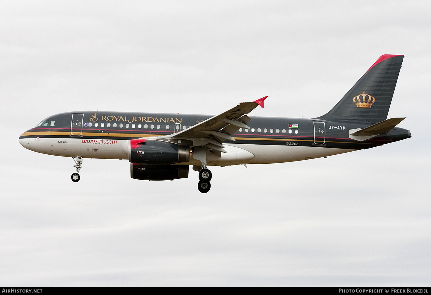 Aircraft Photo of JY-AYM | Airbus A319-132 | Royal Jordanian Airlines | AirHistory.net #450512