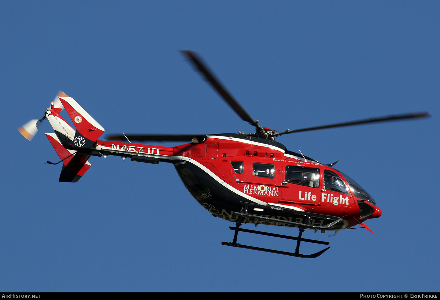 Aircraft Photo of N457JD | Eurocopter-Kawasaki BK-117C-2 | Memorial Hermann Life Flight | AirHistory.net #450553