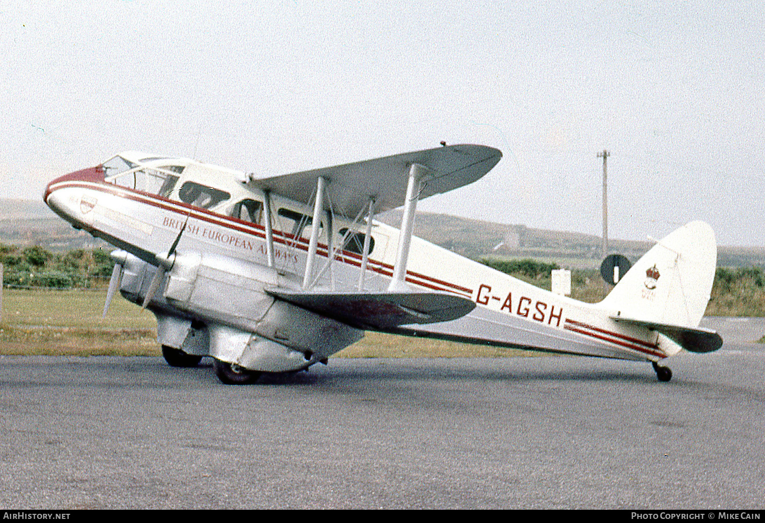 Aircraft Photo of G-AGSH | De Havilland D.H. 89A Dragon Rapide | BEA - British European Airways | AirHistory.net #450580