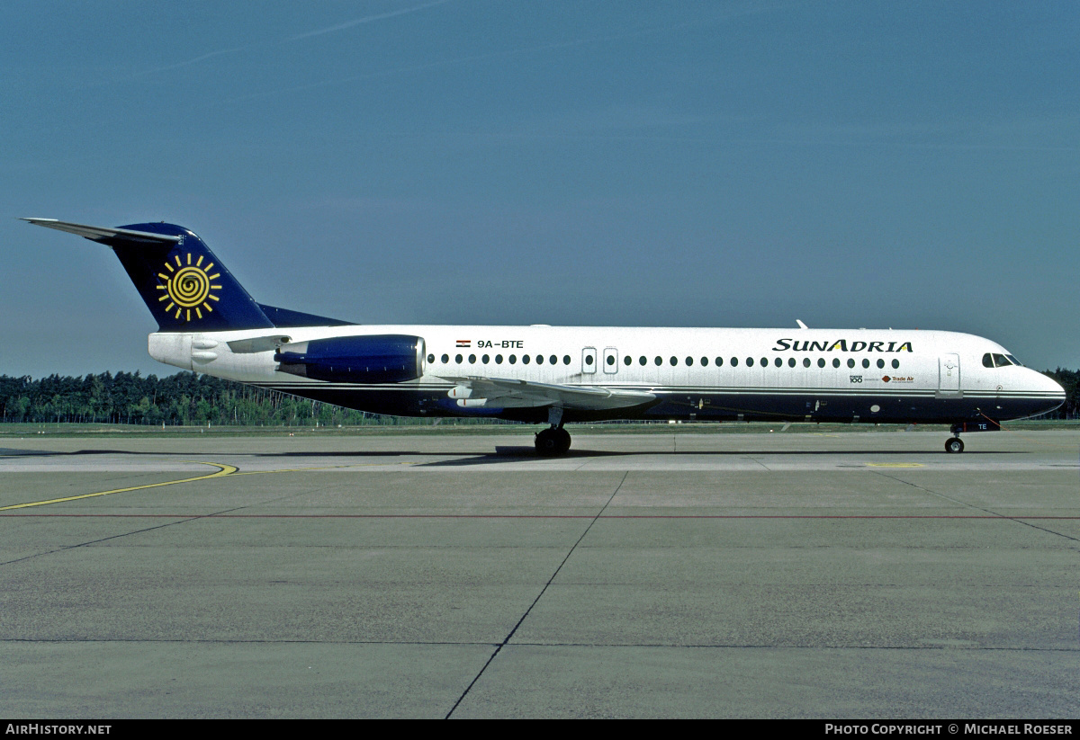 Aircraft Photo of 9A-BTE | Fokker 100 (F28-0100) | SunAdria Airlines | AirHistory.net #450620
