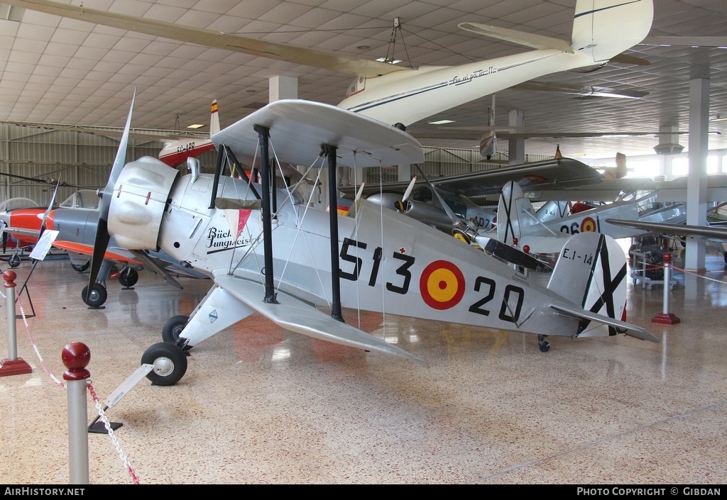 Aircraft Photo of E.1-14 | CASA 1.133L Jungmeister | Spain - Air Force | AirHistory.net #450717