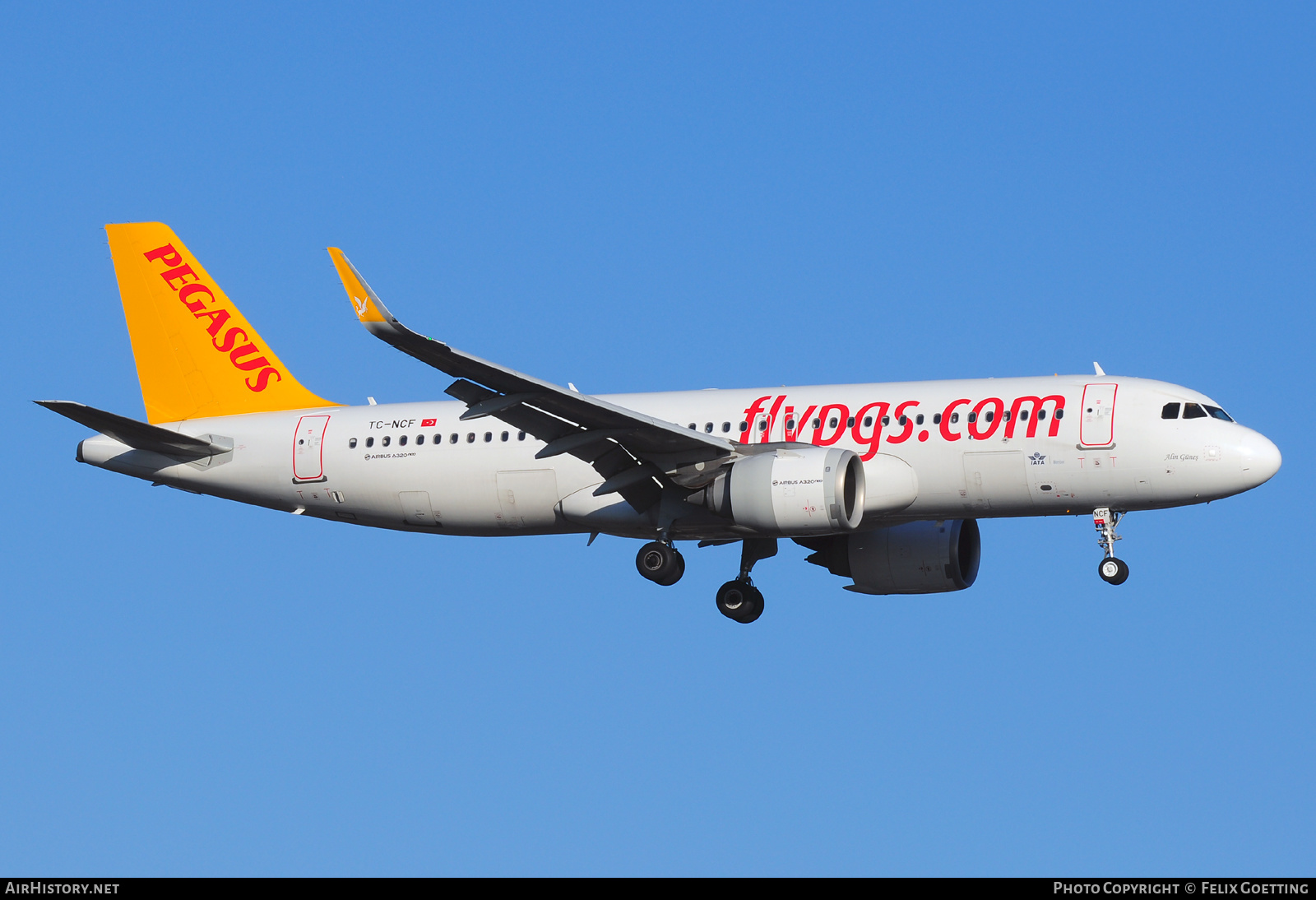 Aircraft Photo of TC-NCF | Airbus A320-251N | Pegasus Airlines | AirHistory.net #450760
